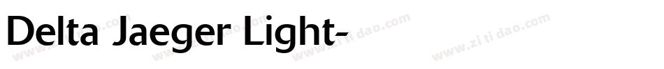 Delta Jaeger Light字体转换